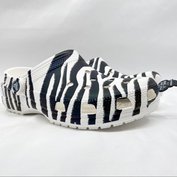 Crocs Zebra Classic Animal Print Clogs - Picture 3 of 14